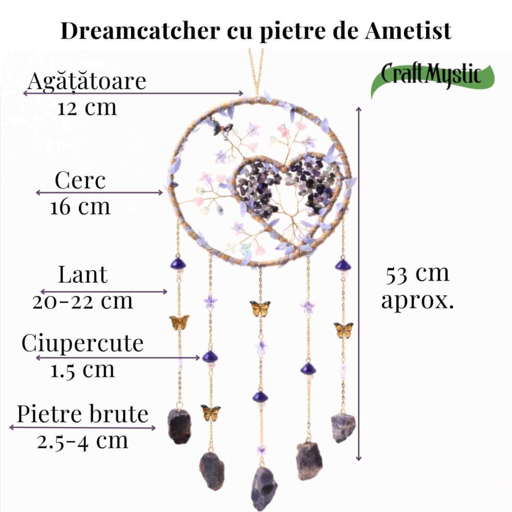 Dreamcatcher cu Ametist pentru liniste si echilibru interior [3]