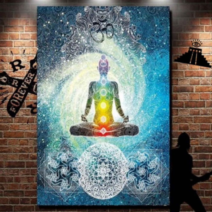 Ornament perete tip covor cu sapte chakre pentru yoga, spiritualitate si meditatie [4]