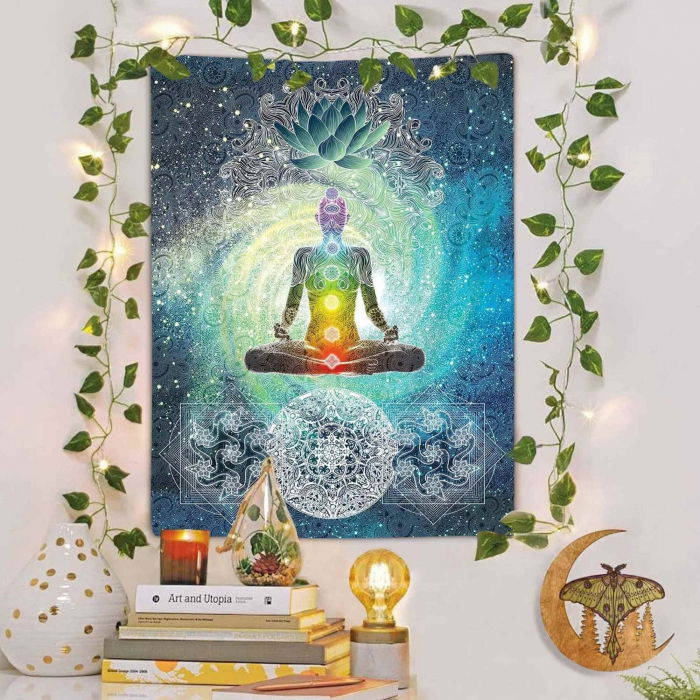 Ornament perete tip covor cu sapte chakre pentru yoga, spiritualitate si meditatie [8]