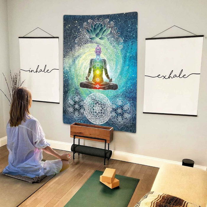 Ornament perete tip covor cu sapte chakre pentru yoga, spiritualitate si meditatie [2]