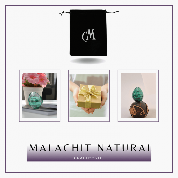 Ou din malachit natural 4-5 cm 100-150 grame - Elixirul Transformarii Spirituale [8]