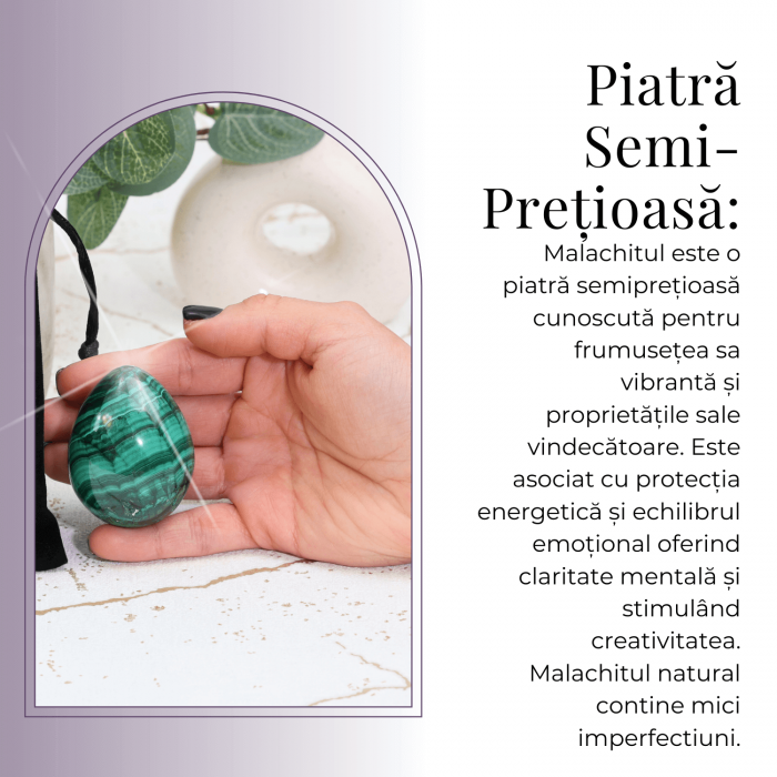 Ou din malachit natural 4-5 cm 100-150 grame - Elixirul Transformarii Spirituale [4]