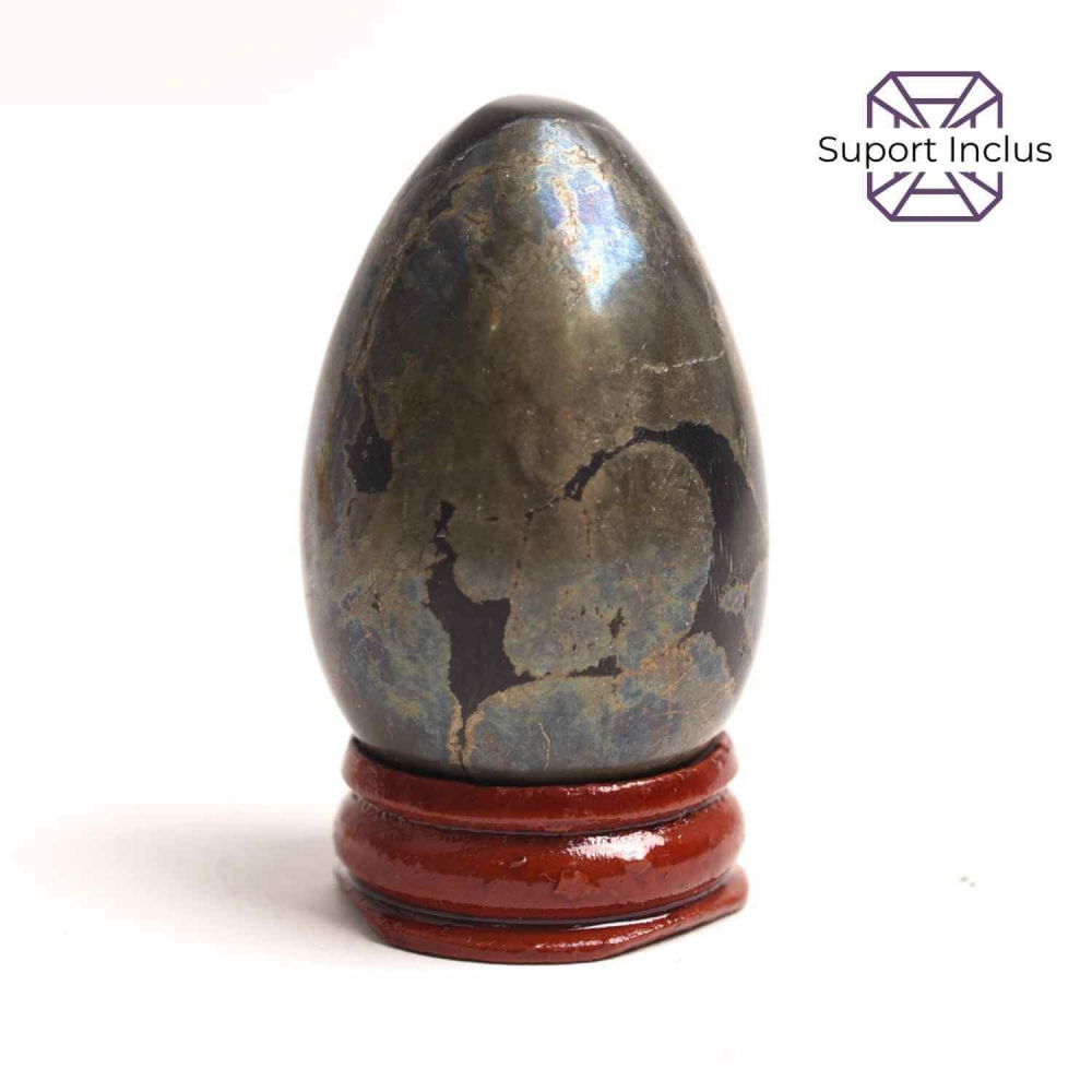 Ou Pirita 50mm cu Suport – Atrage Prosperitatea si Protectia Energetica [1]