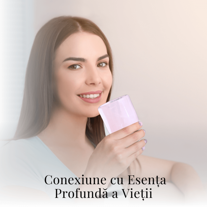 Pahar din Cuart Roz Natural, Sculptat Manual, 75 mm - Armonizare si Relaxare [6]