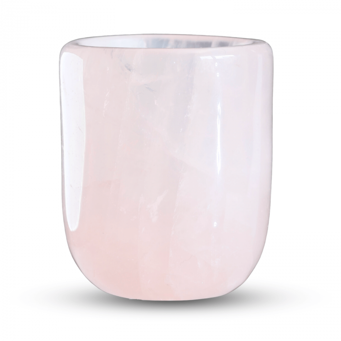 Pahar din Cuart Roz Natural, Sculptat Manual, 75 mm - Armonizare si Relaxare [1]