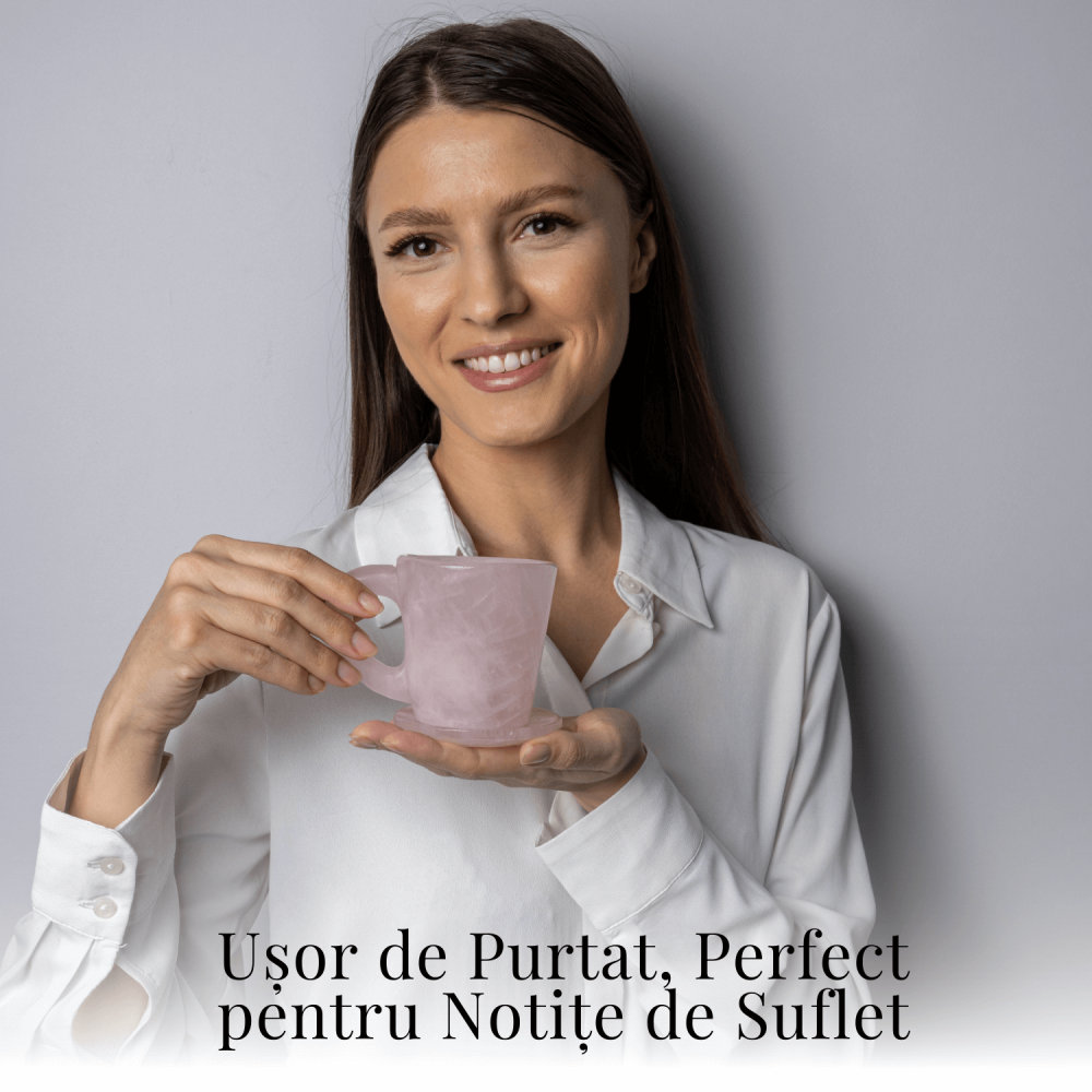 Pocalul Iubirii – Cana din Cuart Roz si Suport din Cristal [2]