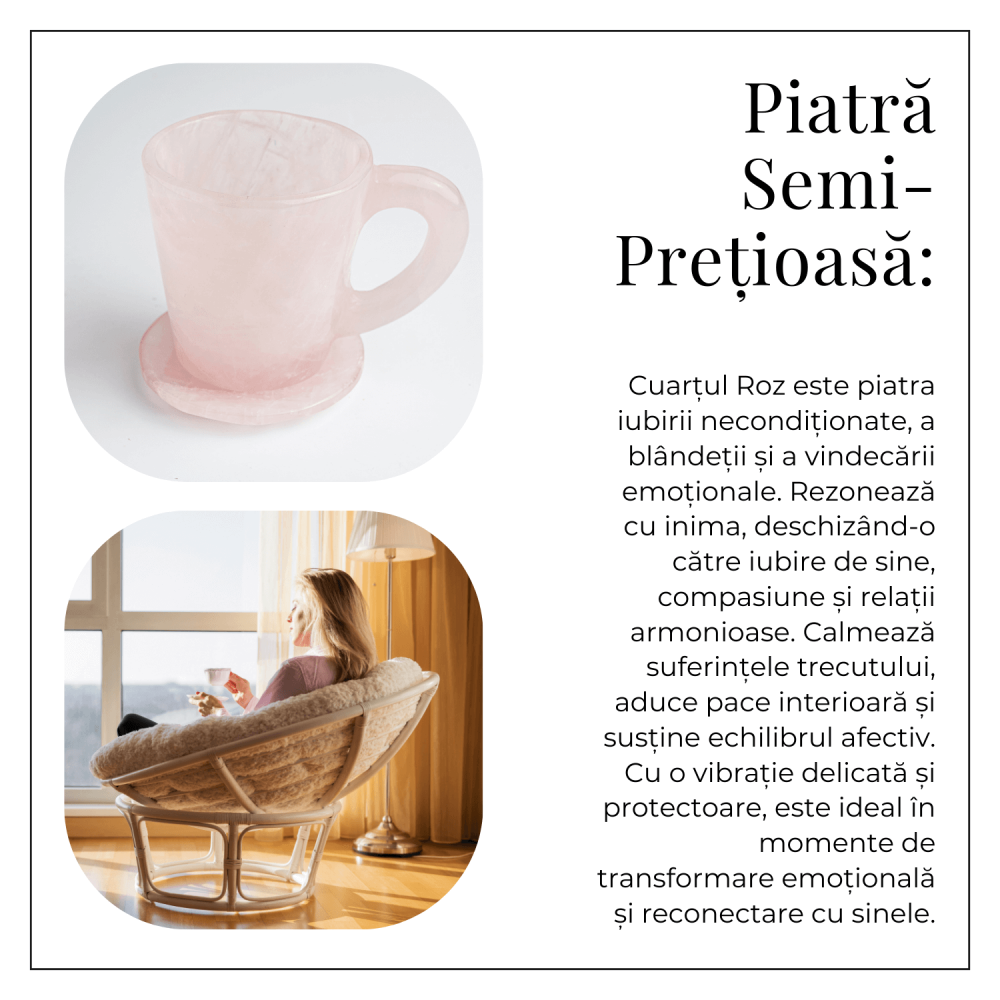 Pocalul Iubirii – Cana din Cuart Roz si Suport din Cristal [8]