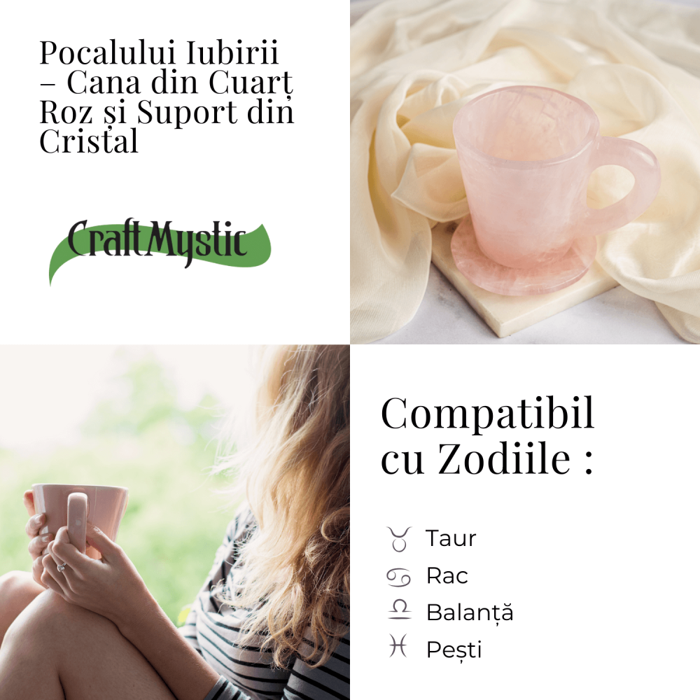 Pocalul Iubirii – Cana din Cuart Roz si Suport din Cristal [5]