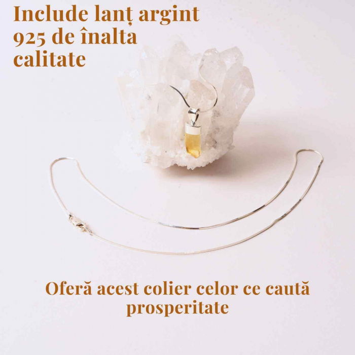 Pandantiv Argint cu Citrin - Energia si Stralucirea Naturii, 24mm [7]