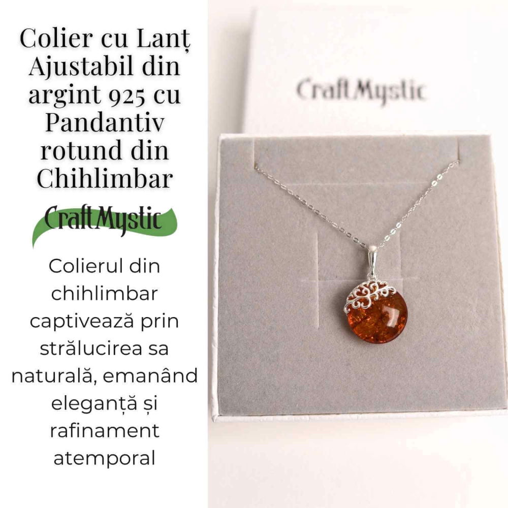 Colier argint 925 cu chihlimbar natural - eleganta si protectie [3]