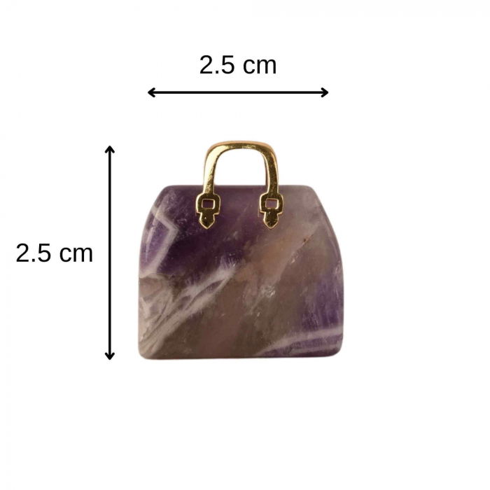 Pandantive 2.5 cm din piatra naturala, in forma de geanta - Accesorii din piatra pentru realizarea de bijuterii, cercei, colier [4]