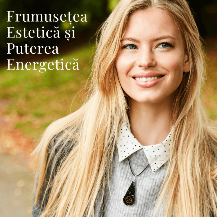  Pandantiv orgonic cu Turmalina Neagra in forma de Lacrima - Pentru purificare emotionala - Absorba Energie Negativa [3]