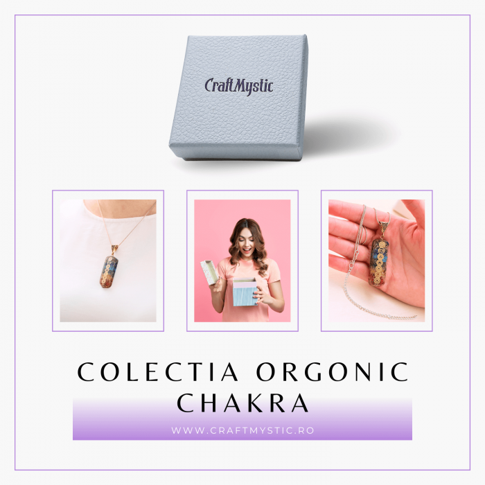 Pandantiv orgonic cu Cristale si Simbolurile Chakrelor lucrat manual [7]