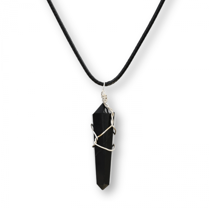 Colier Ajustabil cu Pandantiv Hexagonal din Shungit Natural, 35mm [1]