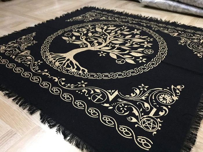 Panza Sacra pentru altar magic - Design Tree of Life Arborele Vietii - Vrajitorie Tarot Wiccani Spiritualitate - Copie - Copie [3]