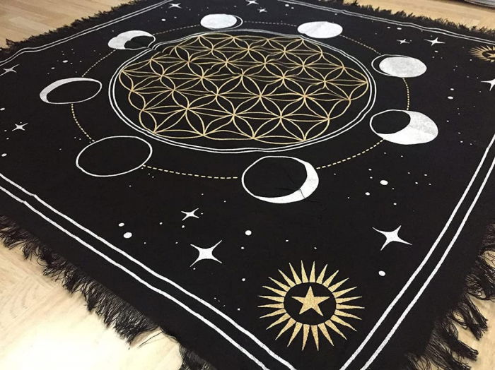 Panza Sacra pentru altar magic - Design Moon Phases - Vrajitorie Tarot Wiccani Spiritualitate - Copie [5]