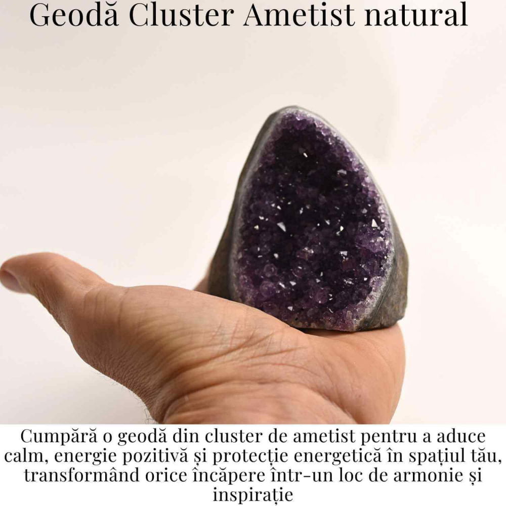 Geoda de ametist natural, taiata manual – Protectie si echilibru [24]
