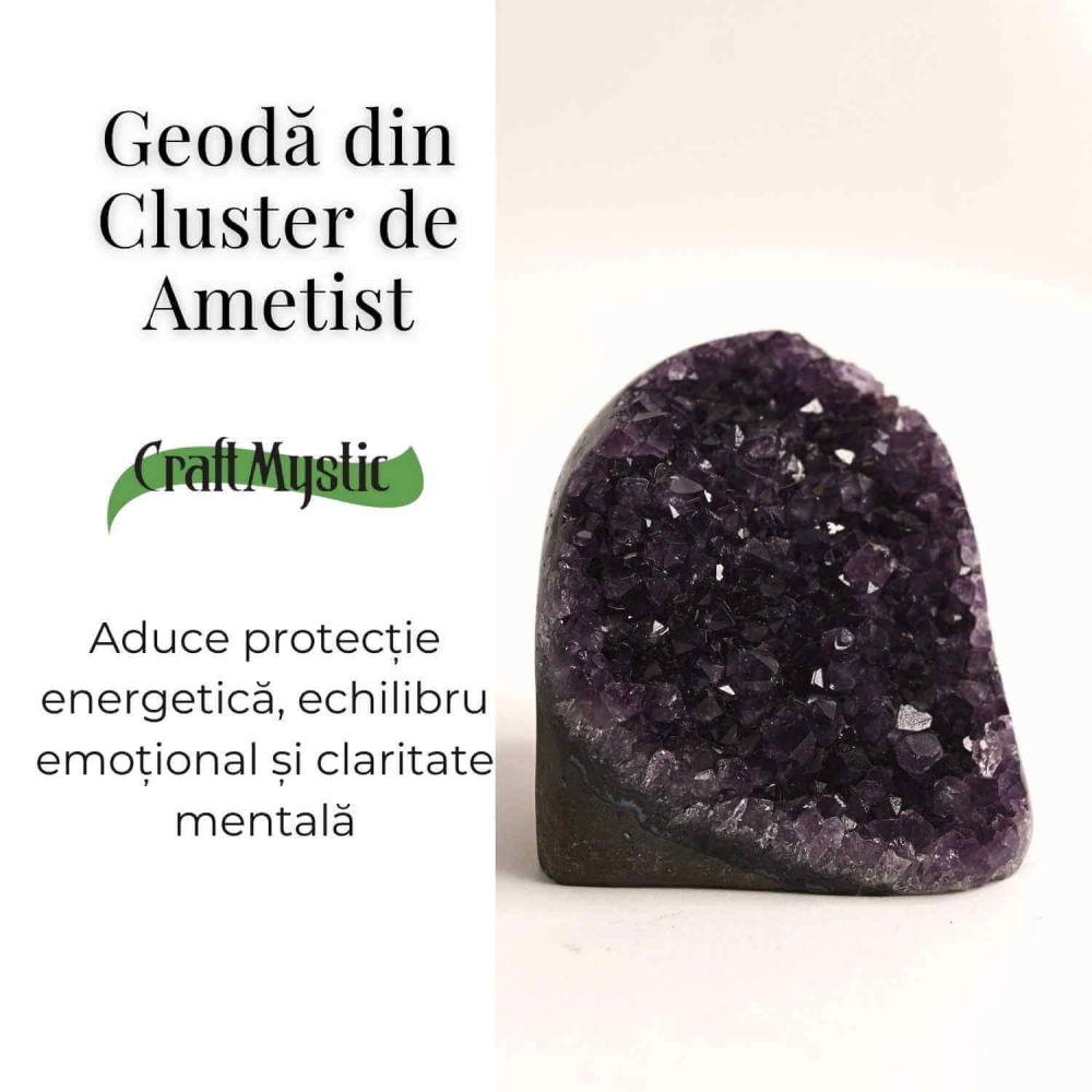 Geoda de ametist natural, taiata manual – Protectie si echilibru [31]