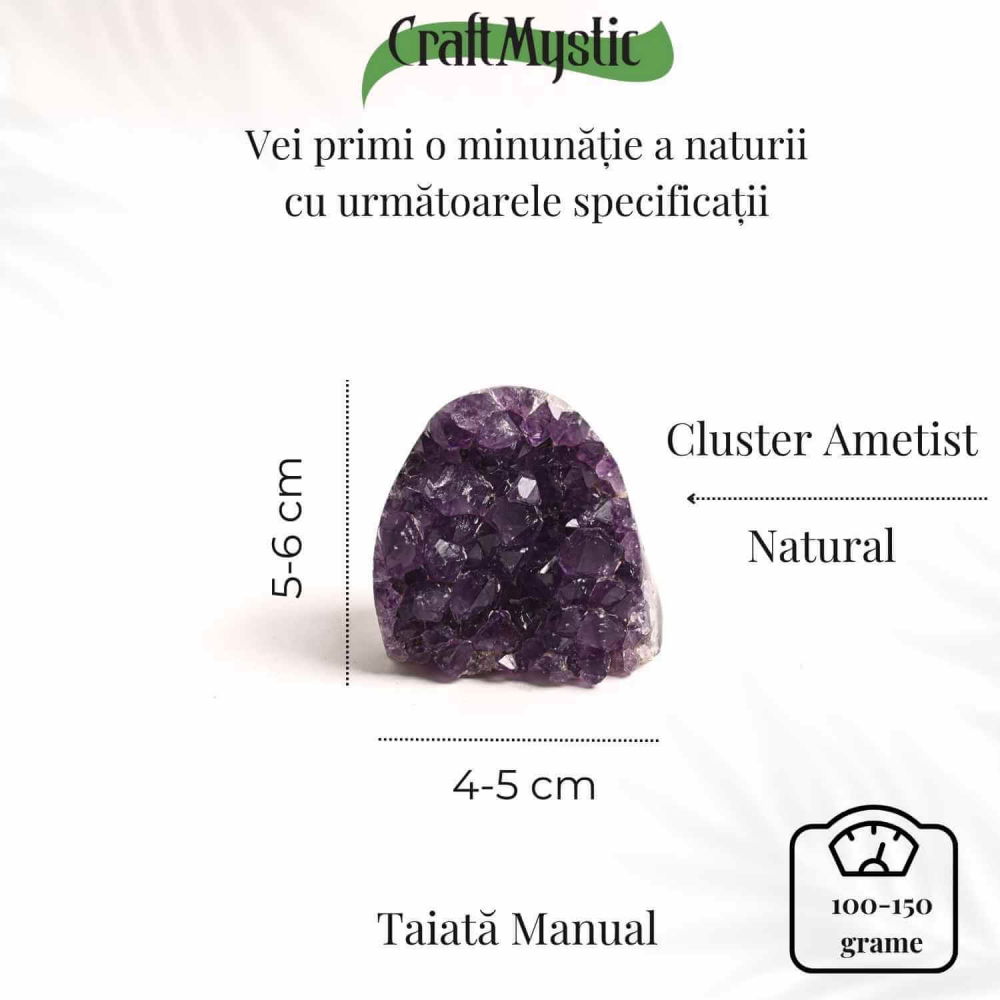Geoda de ametist natural, taiata manual – Protectie si echilibru [1]