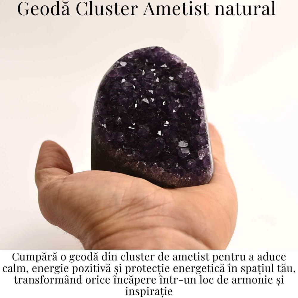 Geoda de ametist natural, taiata manual – Protectie si echilibru [25]