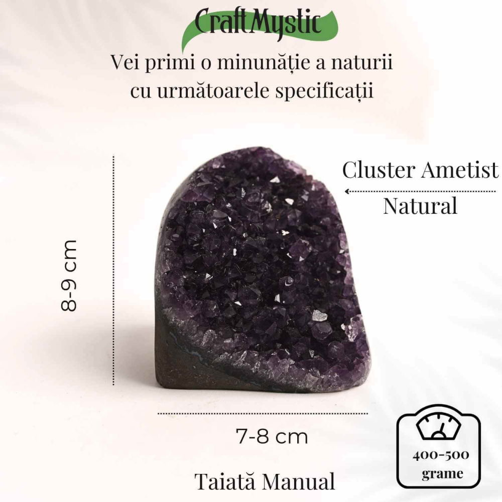 Geoda de ametist natural, taiata manual – Protectie si echilibru [3]