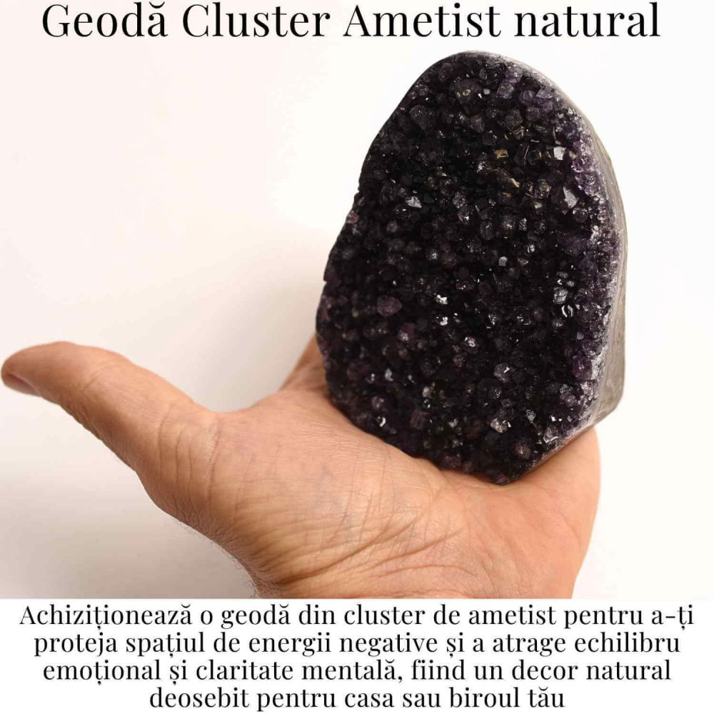 Geoda de ametist natural, taiata manual – Protectie si echilibru [20]