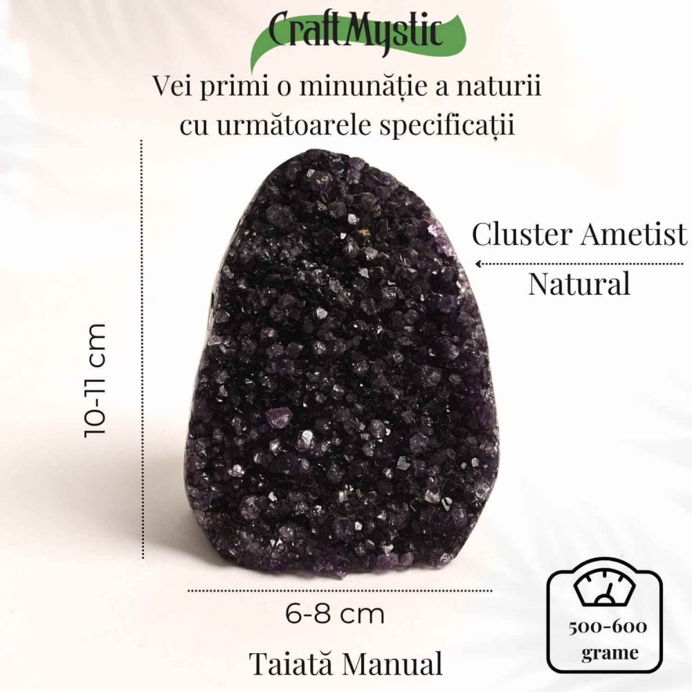 Geoda de ametist natural, taiata manual – Protectie si echilibru [32]