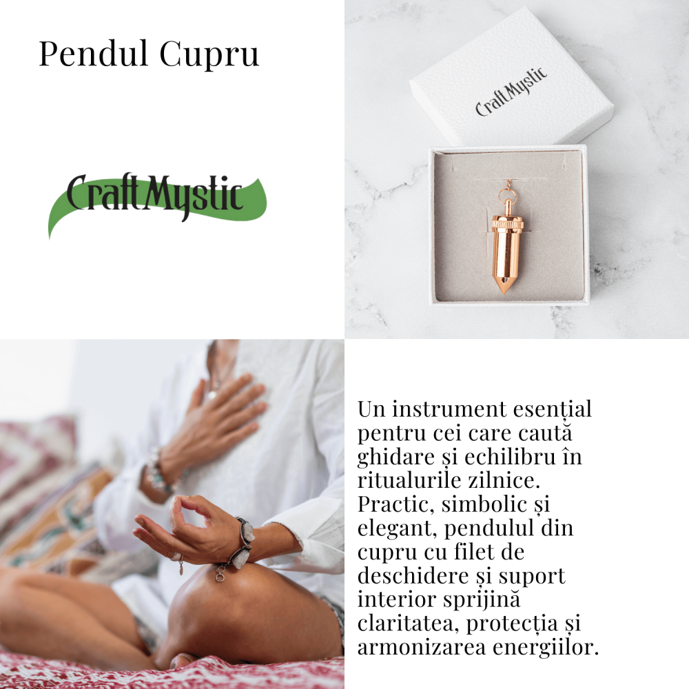 Pendul Cupru Hexagonal cu Filet – Protectie si Claritate Energetica [5]