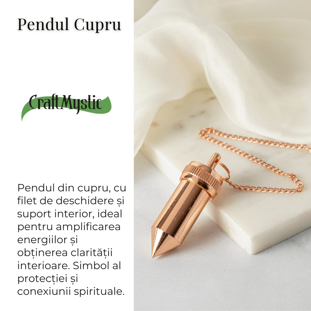 Pendul Cupru Hexagonal cu Filet – Protectie si Claritate Energetica [3]