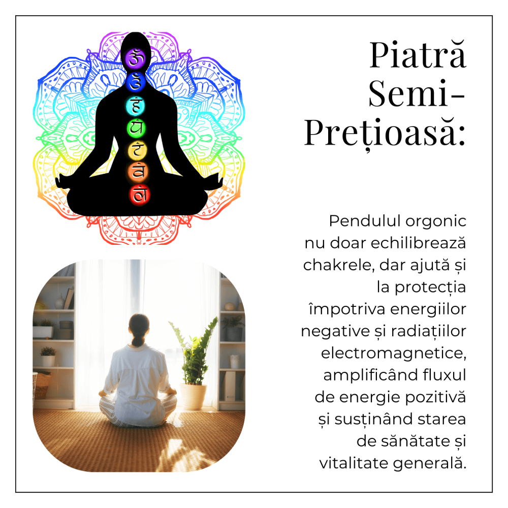 Pendul de Radiestezie cu Pietre 7 Chakre – Echilibru Energetic si Claritate [8]