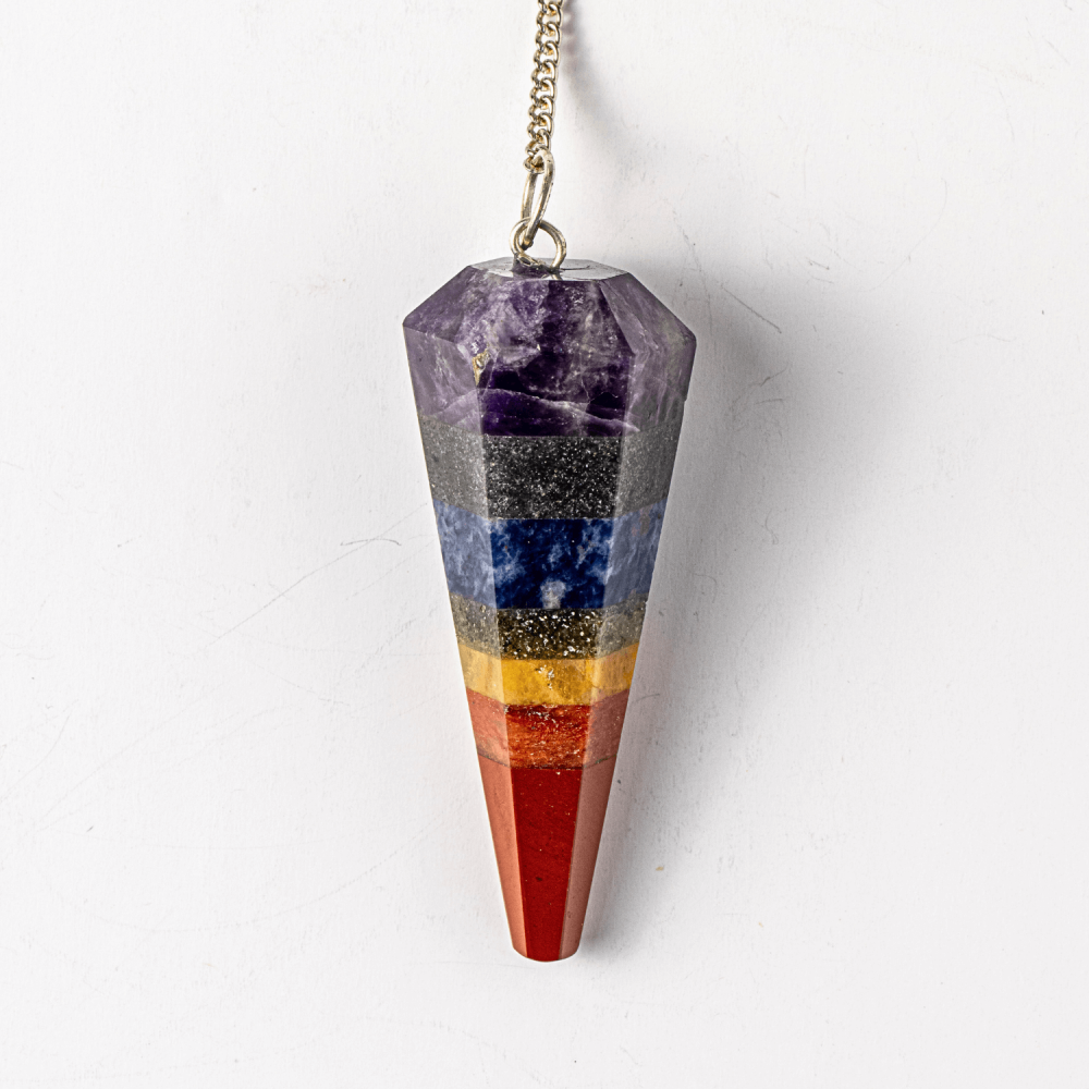 Pendul de Radiestezie cu Pietre 7 Chakre – Echilibru Energetic si Claritate [1]