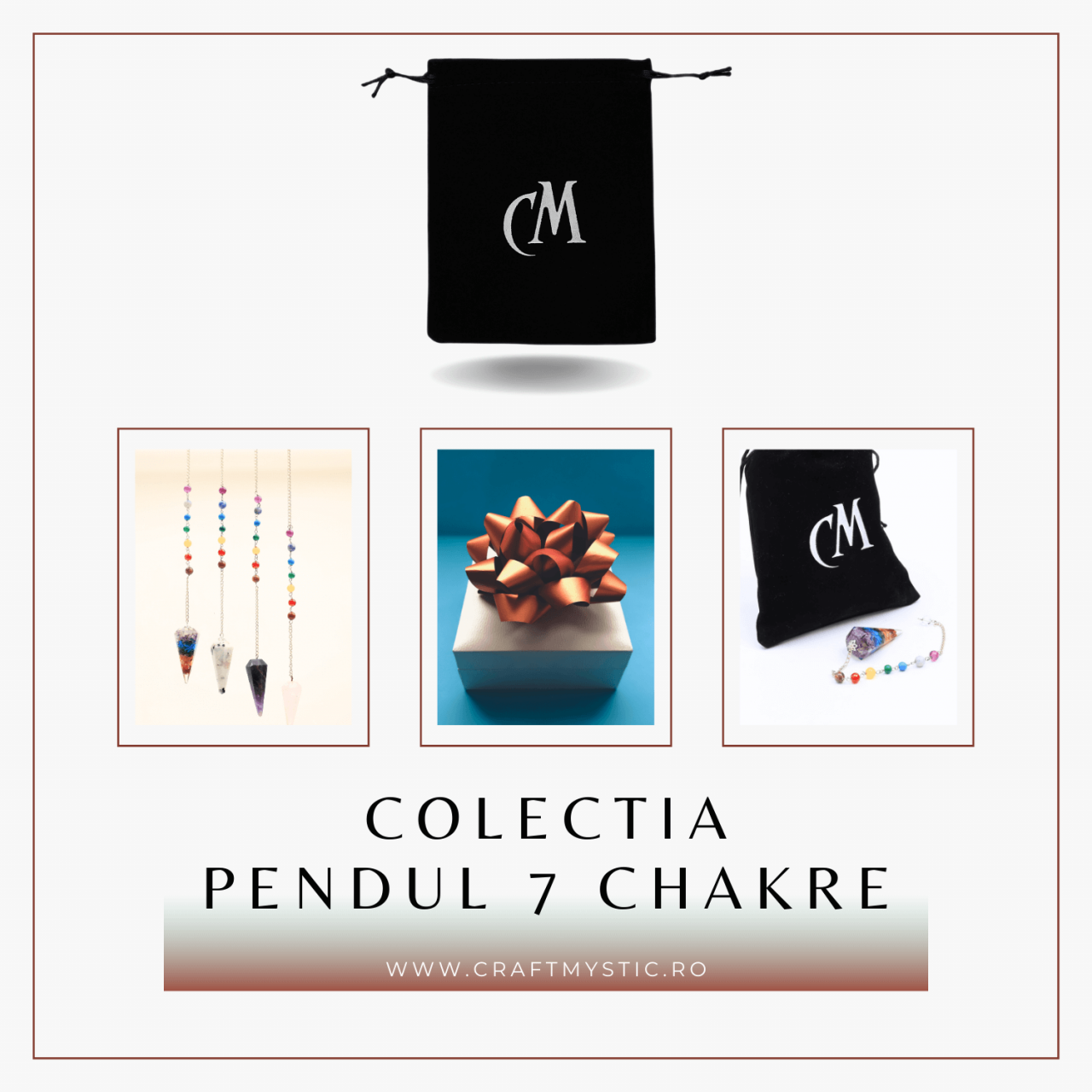 Pendul Orgonic cu 7 Margele Chakre pentru Vindecare Energetica [6]