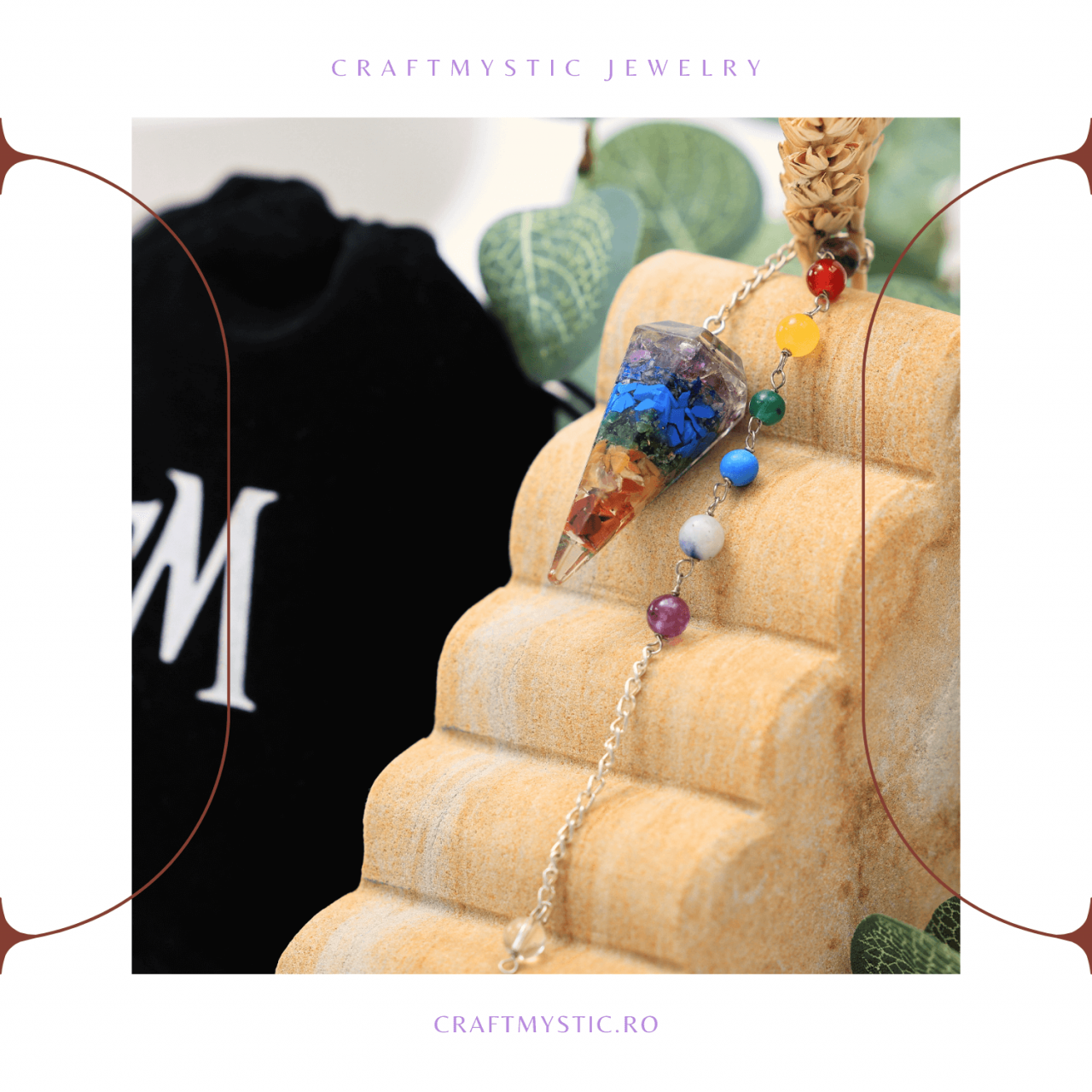 Pendul Orgonic cu 7 Margele Chakre pentru Vindecare Energetica [8]