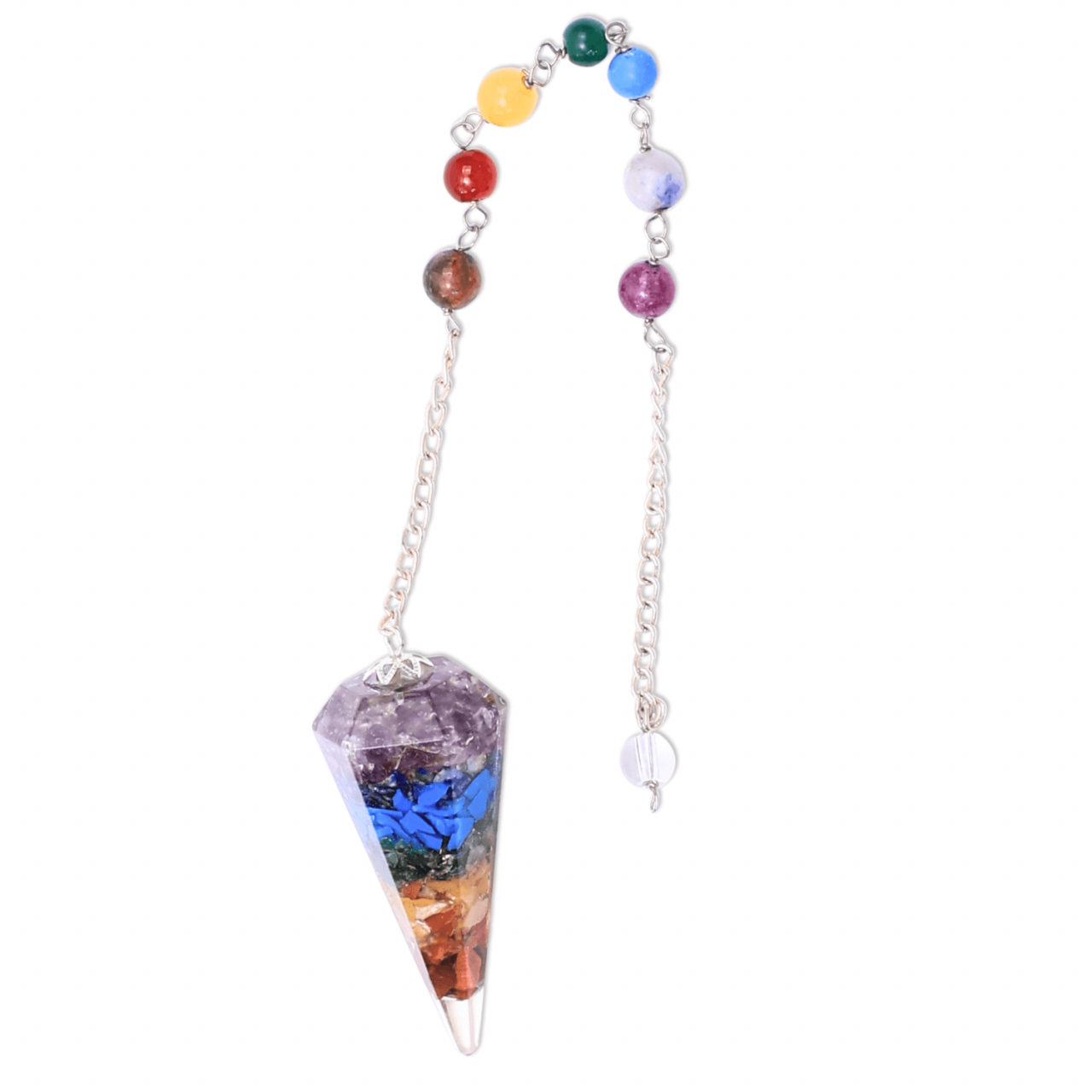 Pendul Orgonic cu 7 Margele Chakre pentru Vindecare Energetica [1]