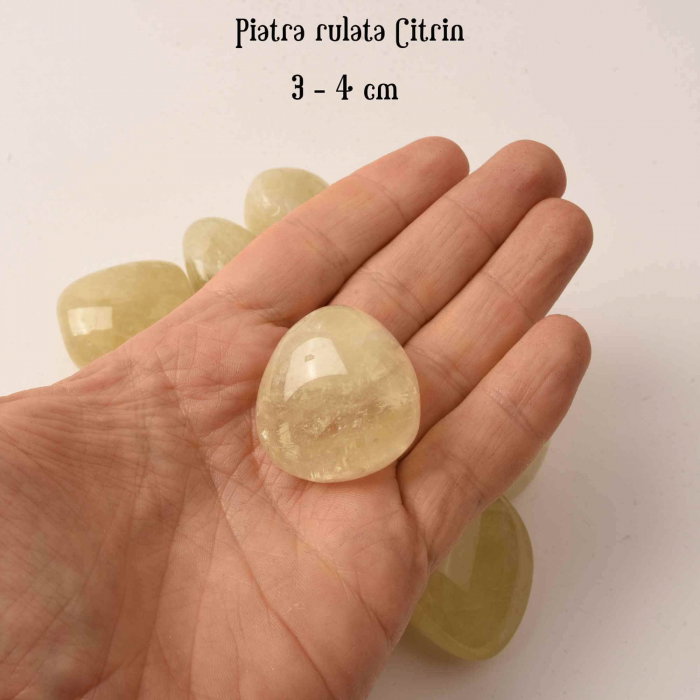 Piatra rulata din Citrin Natural - Abundenta si Energie, 2-3 cm [2]