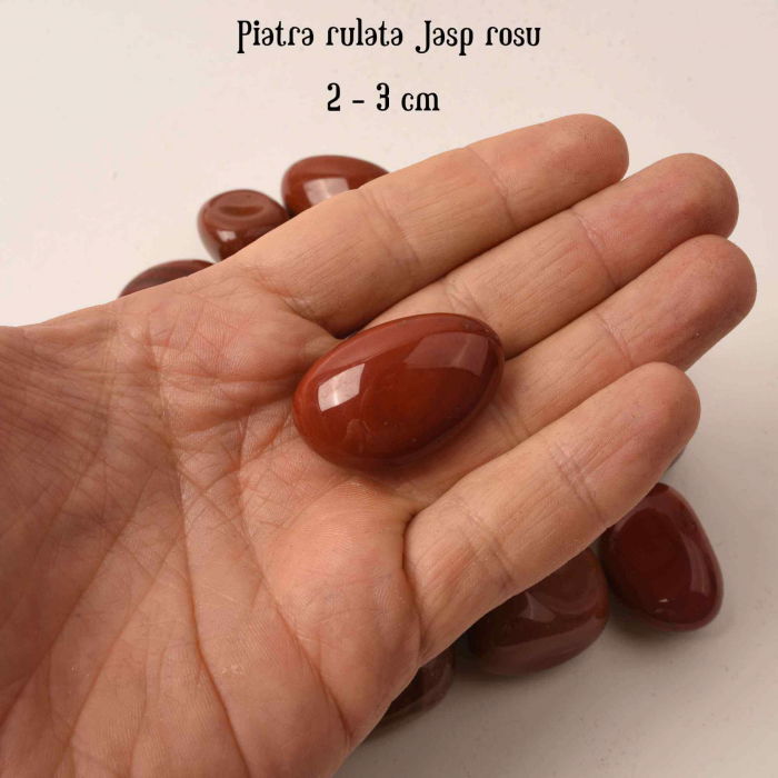 Piatra rulata din Jasp Rosu Natural - Creste Energia si Vitalitatea, 2-3 cm [3]