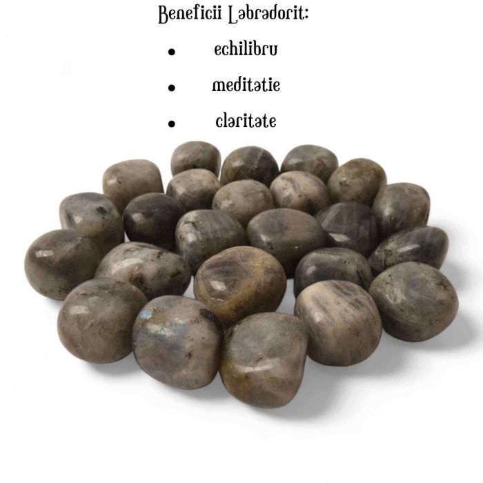 Piatra rulata din Labradorit Natural - Imbunatateste Intuitia, 2-3 cm [2]