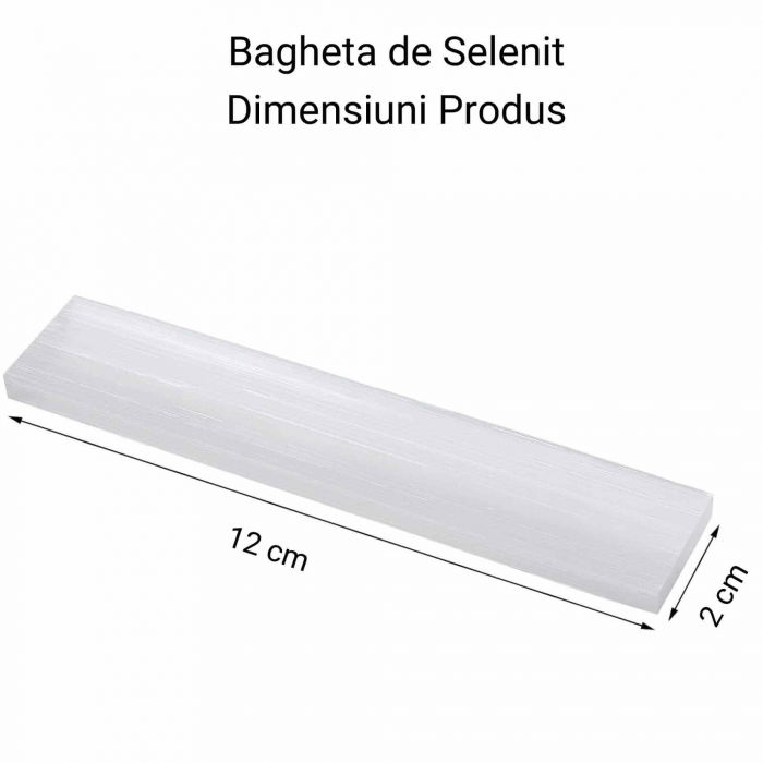 Bagheta de Selenit 12x2 cm Curata si Incarca cristalele si pietrele semipretioase [2]