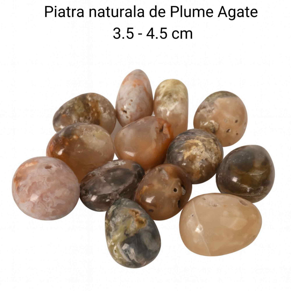 Piatra Naturala Plume Agate din Indonezia – Claritate, Echilibru si Armonie Interioara [3]