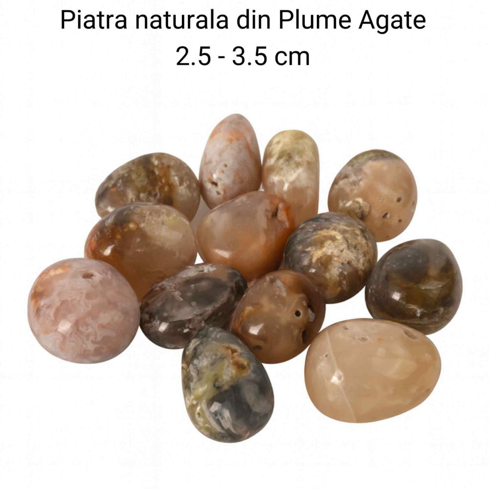 Piatra Naturala Plume Agate din Indonezia – Claritate, Echilibru si Armonie Interioara [3]