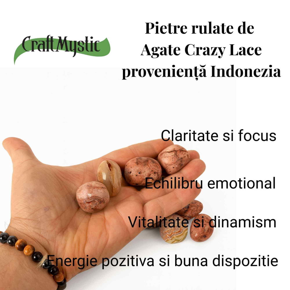 Piatra Naturala Crazy Lace Agate din Indonezia – Vitalitate, Echilibru si Energie Pozitiva [3]
