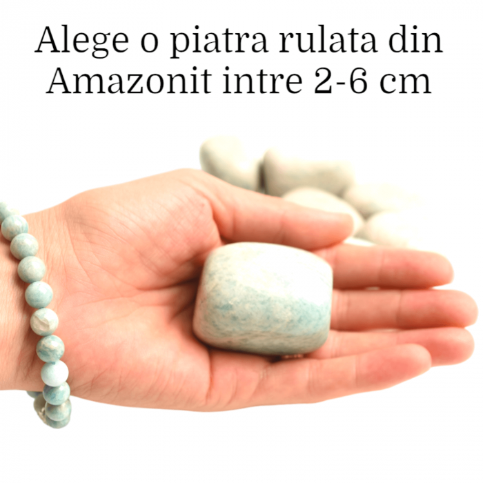 Piatra rulata din Amazonit natural - Calm și Echilibru în Viața Ta [3]
