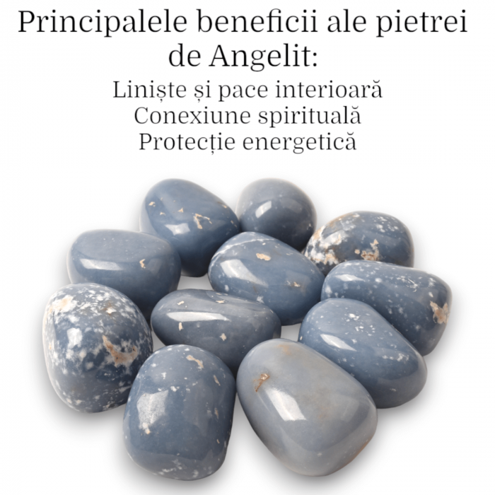 Piatra rulata din Angelit natural - Conexiune Spirituală și Liniște [3]