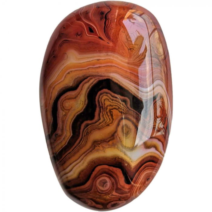 Set 2 pietre 6-7 cm semipretioase de Agat rosu natural slefuit -  Pentru regasirea echilibrului [7]