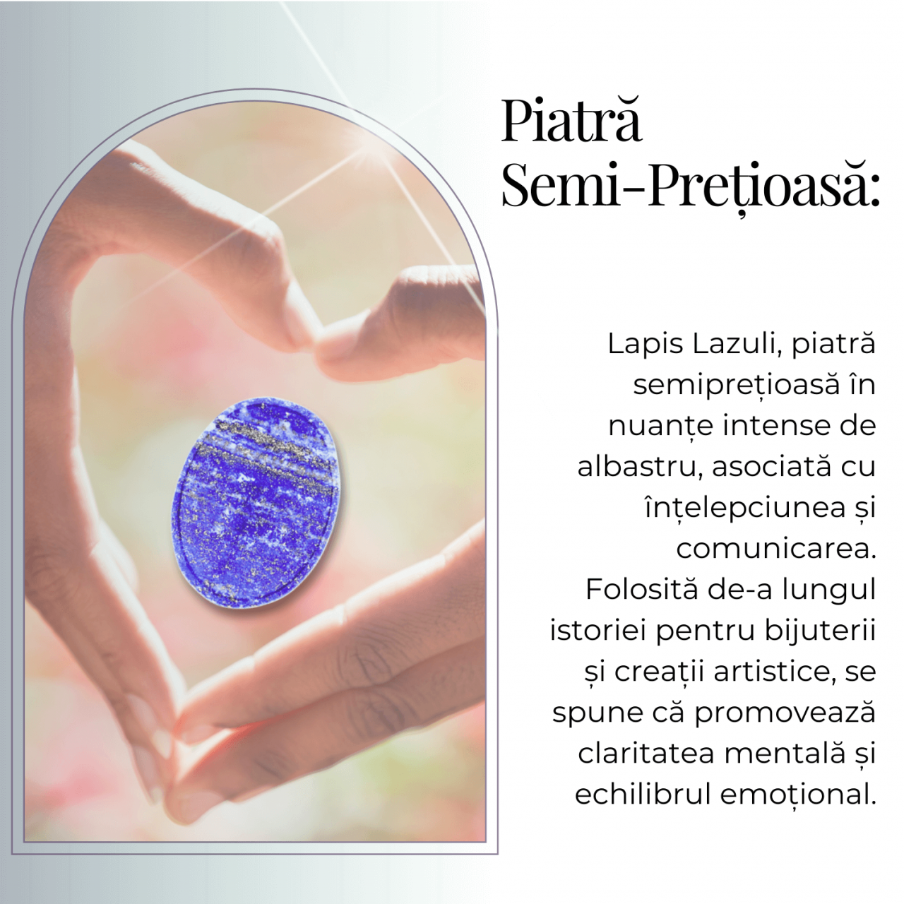 Piatra de Deget Terapeutica Lapis Lazuli 4 cm - Claritate si Liniste [4]