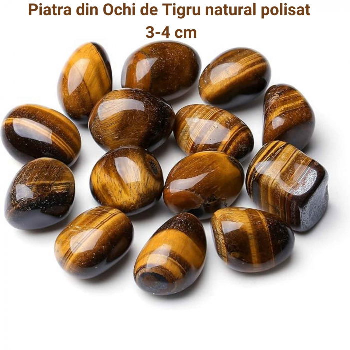 Pietra din Ochi de Tigru Rulat 3-4 cm Ideale pentru Reiki si Vindecare Energetica [2]