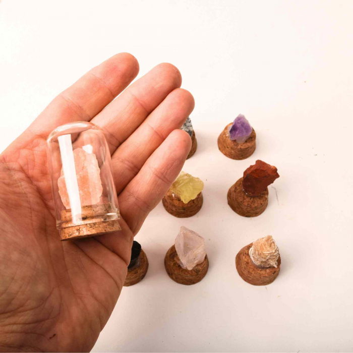 Pietre Brute Specimen 2-3 cm in Sticluta cu Dop de Pluta [5]