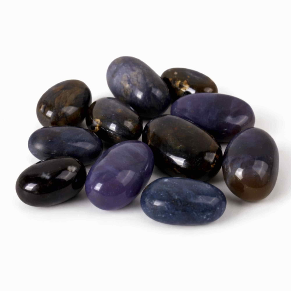 Calcedonie mov din Indonezia – pietre rulate pentru liniste interioara si comunicare blanda [1]