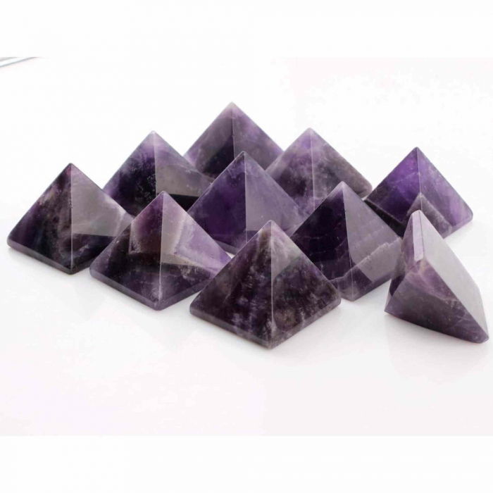 Piramida de Ametist Naturala de 4 cm - Cristal Reiki pentru Vindecare Chakra - Piatra semipretioasa de Calitate Superioara pentru Devierea Radiatiilor - Decor pentru Acasa si Cadou pentru Artizanat [5]