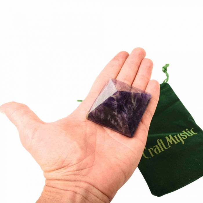 Piramida de Ametist Naturala de 4 cm - Cristal Reiki pentru Vindecare Chakra - Piatra semipretioasa de Calitate Superioara pentru Devierea Radiatiilor - Decor pentru Acasa si Cadou pentru Artizanat [3]